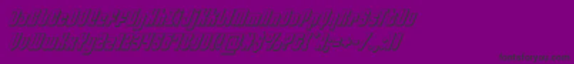 philadelphia3dital Font – Black Fonts on Purple Background