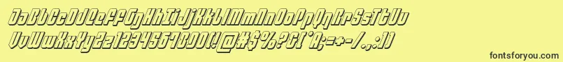 philadelphia3dital Font – Black Fonts on Yellow Background
