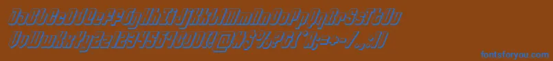 philadelphia3dital Font – Blue Fonts on Brown Background