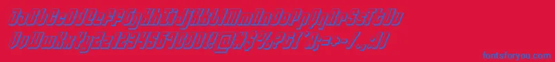 philadelphia3dital Font – Blue Fonts on Red Background