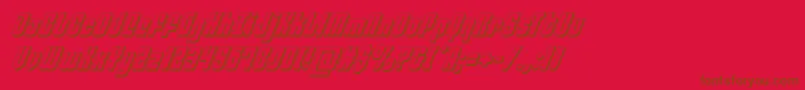 philadelphia3dital Font – Brown Fonts on Red Background