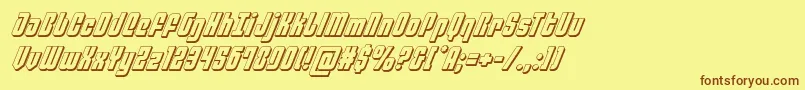philadelphia3dital Font – Brown Fonts on Yellow Background