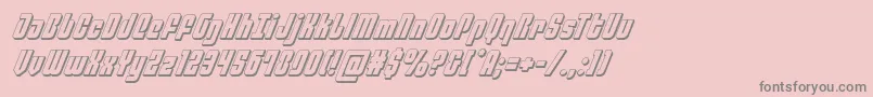philadelphia3dital Font – Gray Fonts on Pink Background
