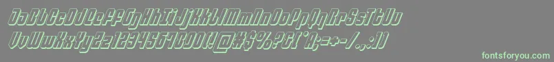 philadelphia3dital Font – Green Fonts on Gray Background