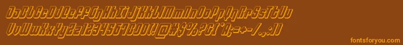 philadelphia3dital Font – Orange Fonts on Brown Background