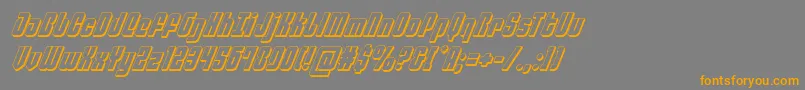 philadelphia3dital Font – Orange Fonts on Gray Background