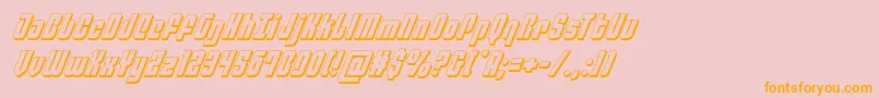 philadelphia3dital Font – Orange Fonts on Pink Background