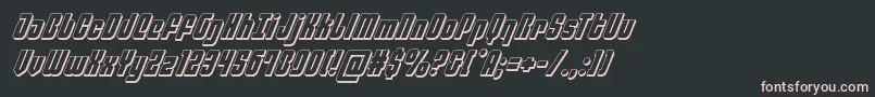 philadelphia3dital Font – Pink Fonts on Black Background
