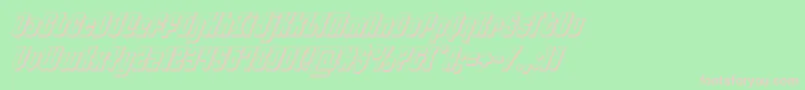 philadelphia3dital Font – Pink Fonts on Green Background