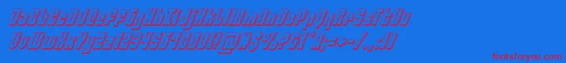 philadelphia3dital Font – Red Fonts on Blue Background