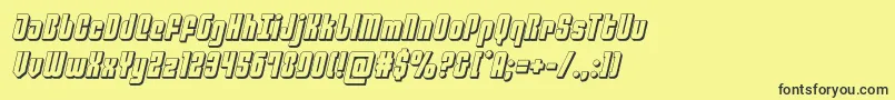 philadelphia3dsemital Font – Black Fonts on Yellow Background