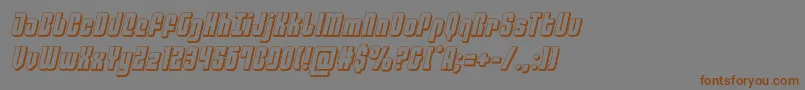 philadelphia3dsemital Font – Brown Fonts on Gray Background