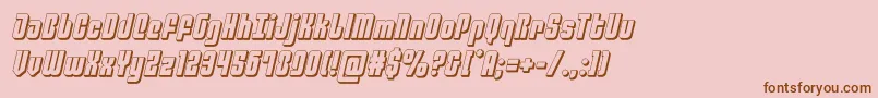 philadelphia3dsemital Font – Brown Fonts on Pink Background