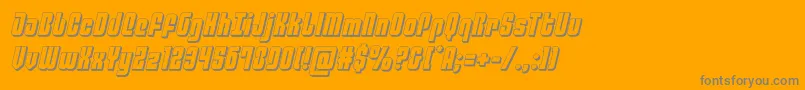 philadelphia3dsemital-Schriftart – Graue Schriften auf orangefarbenem Hintergrund