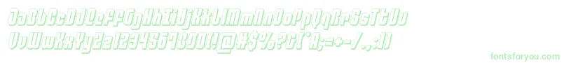 philadelphia3dsemital Font – Green Fonts on White Background