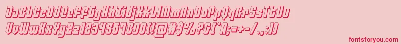 philadelphia3dsemital Font – Red Fonts on Pink Background