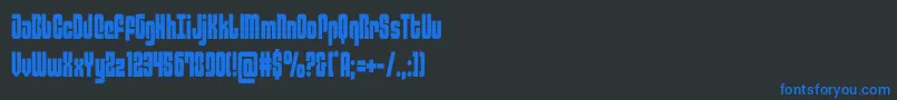 philadelphiacond Font – Blue Fonts on Black Background