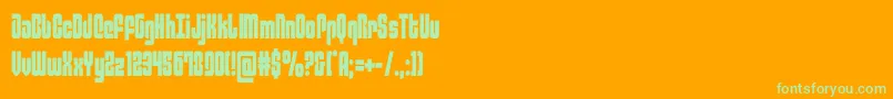 philadelphiacond Font – Green Fonts on Orange Background