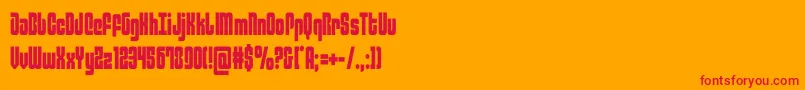philadelphiacond-Schriftart – Rote Schriften auf orangefarbenem Hintergrund