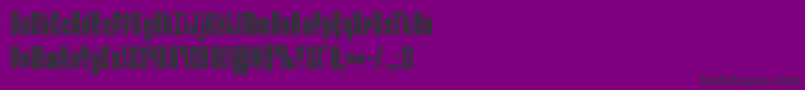 philadelphiacond-Schriftart – Schwarze Schriften auf violettem Hintergrund