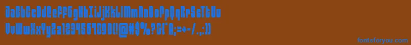 philadelphiacond Font – Blue Fonts on Brown Background