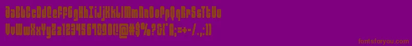 philadelphiacond-Schriftart – Braune Schriften auf violettem Hintergrund