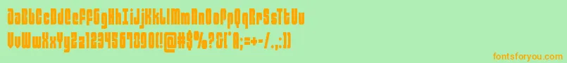 Шрифт philadelphiacond – оранжевые шрифты на зелёном фоне
