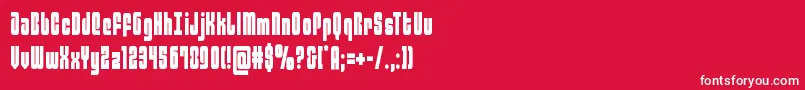 Шрифт philadelphiacond – белые шрифты на красном фоне