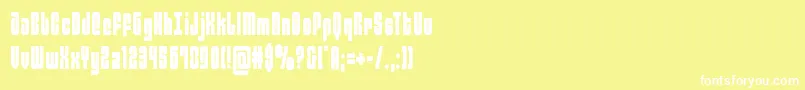 フォントphiladelphiacond – 黄色い背景に白い文字
