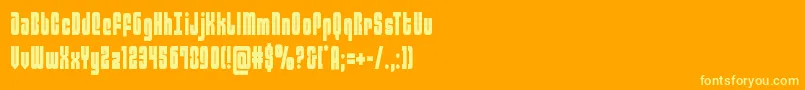 philadelphiacond Font – Yellow Fonts on Orange Background