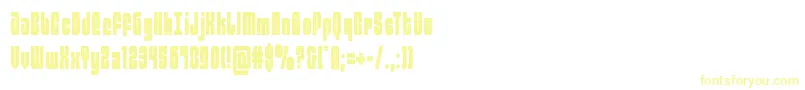 philadelphiacond-Schriftart – Gelbe Schriften auf weißem Hintergrund