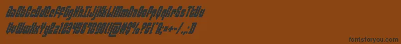 philadelphiacondital Font – Black Fonts on Brown Background