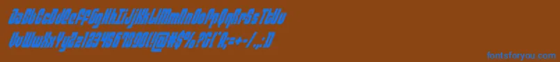 philadelphiacondital Font – Blue Fonts on Brown Background