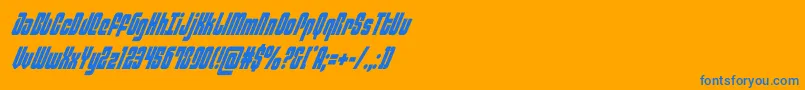 philadelphiacondital Font – Blue Fonts on Orange Background