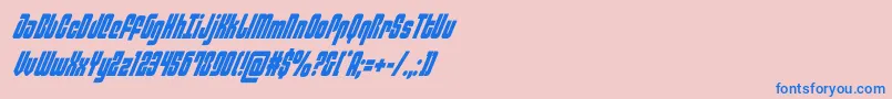 philadelphiacondital Font – Blue Fonts on Pink Background
