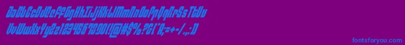 philadelphiacondital Font – Blue Fonts on Purple Background