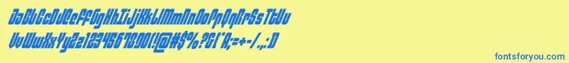 philadelphiacondital Font – Blue Fonts on Yellow Background