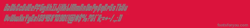 philadelphiacondital Font – Gray Fonts on Red Background