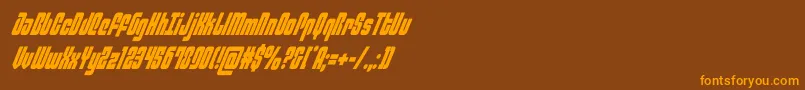 philadelphiacondital Font – Orange Fonts on Brown Background