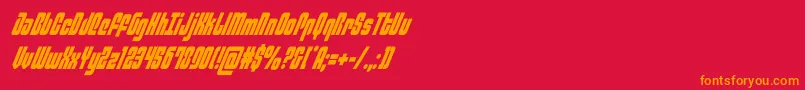 philadelphiacondital Font – Orange Fonts on Red Background