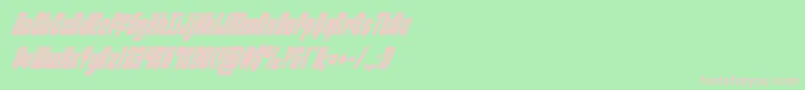 philadelphiacondital-Schriftart – Rosa Schriften auf grünem Hintergrund