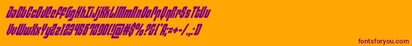 philadelphiacondital Font – Purple Fonts on Orange Background