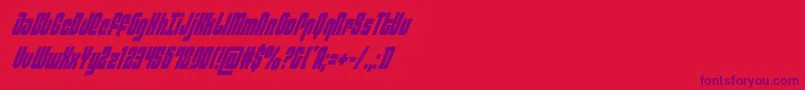philadelphiacondital Font – Purple Fonts on Red Background