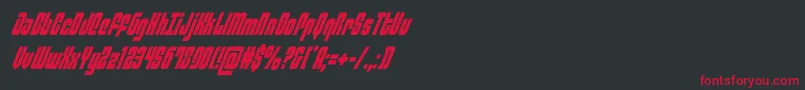 philadelphiacondital Font – Red Fonts on Black Background
