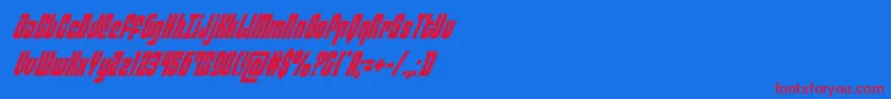 philadelphiacondital Font – Red Fonts on Blue Background