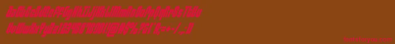 philadelphiacondital Font – Red Fonts on Brown Background