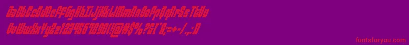 philadelphiacondital Font – Red Fonts on Purple Background