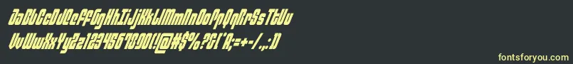 philadelphiacondital Font – Yellow Fonts on Black Background