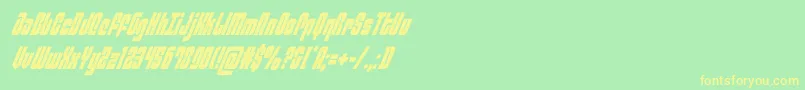 philadelphiacondital Font – Yellow Fonts on Green Background