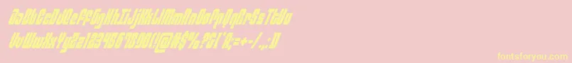 philadelphiacondital Font – Yellow Fonts on Pink Background